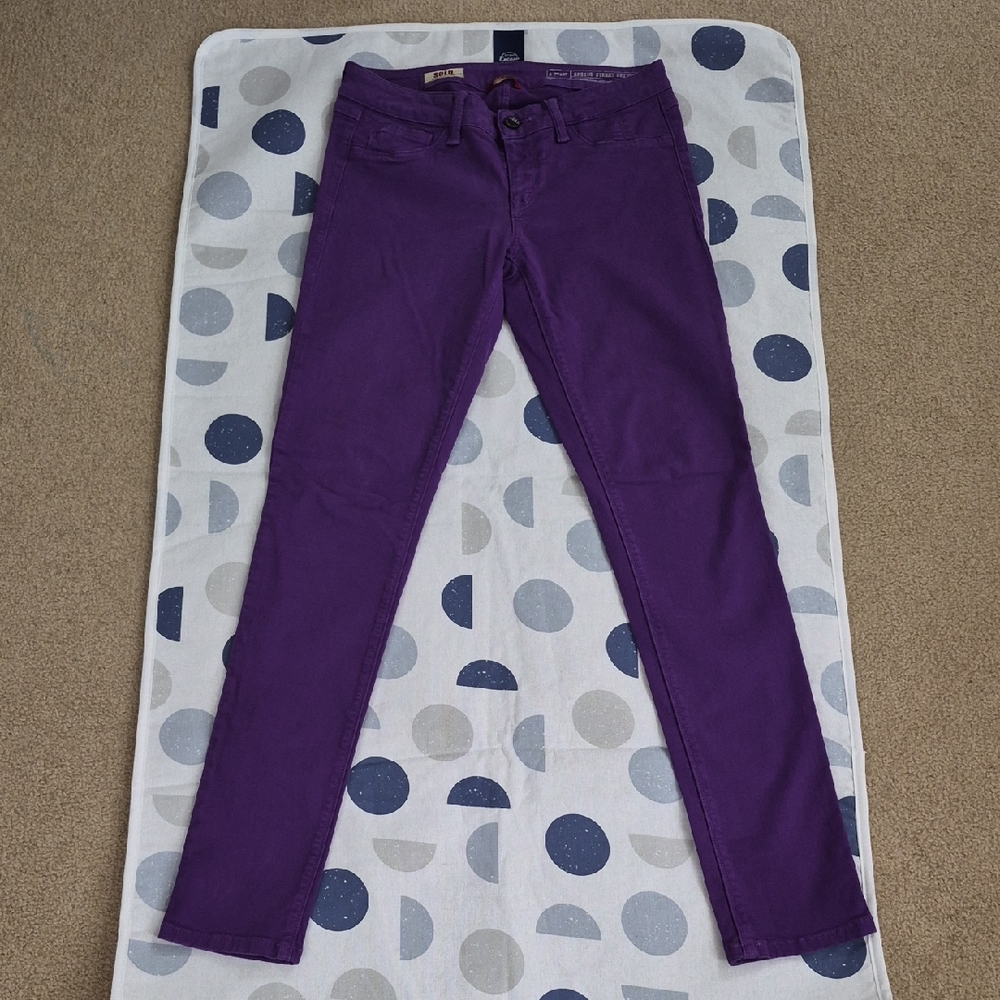 Women's Purple Skinny Jeans with Stretch Size 28